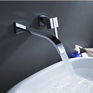 Einhebelmischer für Waschbecken - MELO  - FontanaShowers - wandmontiert / aus verchromtem Metall / für Badezimmer