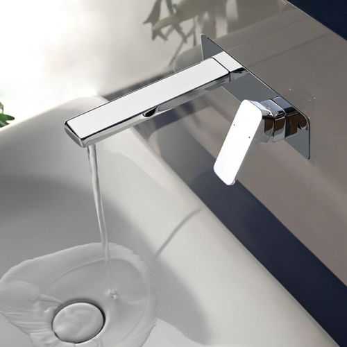 Einhebelmischer für Waschbecken - VIOLA  - FontanaShowers - wandmontiert / aus verchromtem Metall / für Badezimmer