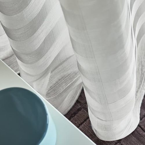 Streifenmuster-Gardine - BLADE - Gardisette - Polyester / waschbar / transparent