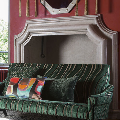 Möbelstoff - VOYAGER - CARLUCCI - Wellenmotiv / Polyester / Baumwolle
