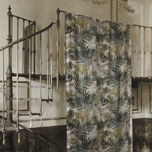 Möbelstoff - FORESTA BOTANICA - CARLUCCI - Naturmotiv / Leinen / Viskose