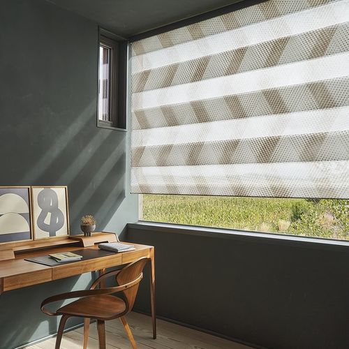 Jalousie für Fenster - GRAPHIC - JAB ANSTOETZ SYSTEMS - Stoff / für Gewerbegebrauch / motorisiert