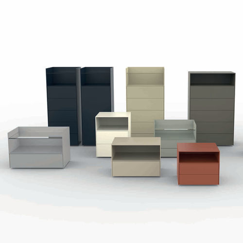 Moderner Nachttisch - AN Collection GmbH - lackiertes Holz / Gestell aus lackiertem Holz / rechteckig