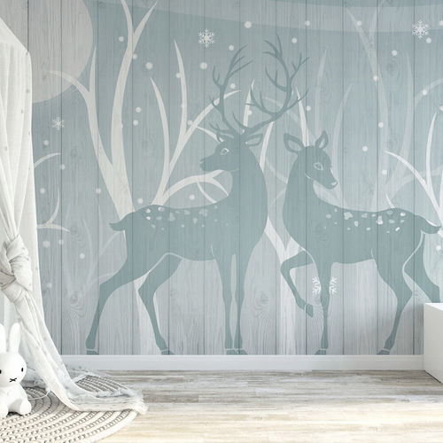 Moderne Tapete - tendance biche forêt - MuralConcept - Vlies / Panorama / Tiermuster
