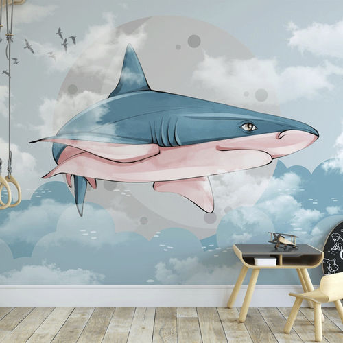 Moderne Tapete - océan requin mer - MuralConcept - Vlies / Panorama / Tiermuster