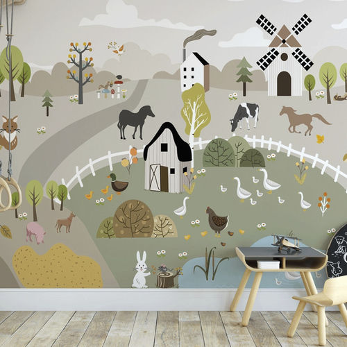 Moderne Tapete - ferme - MuralConcept - Vlies / Panorama / Tiermuster