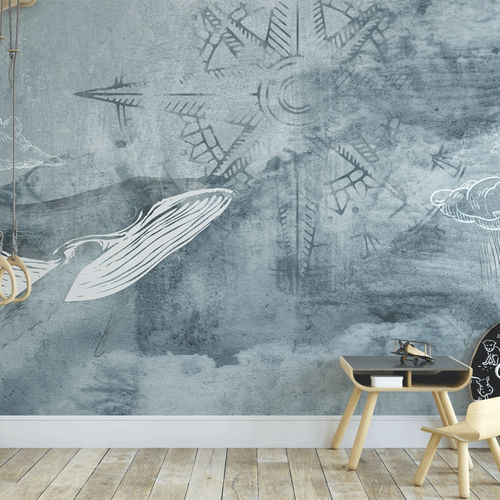 Moderne Tapete - baleine en mer - MuralConcept - Vlies / Panorama / bedruckt