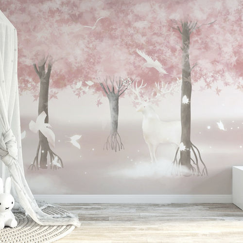 Moderne Tapete - doux rêves dans la fôret - MuralConcept - Vlies / Panorama / mehrfarbig