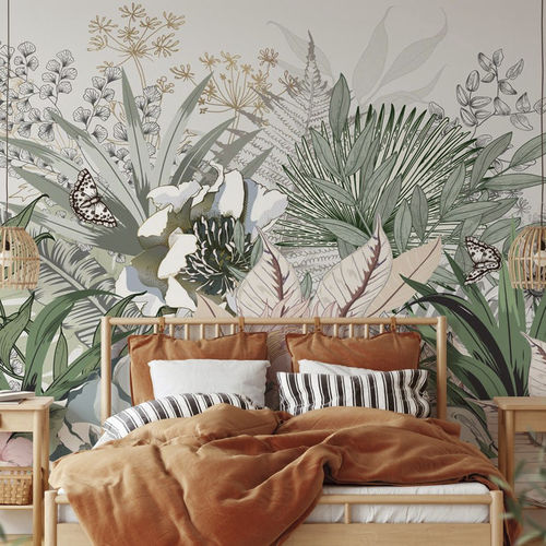 Moderne Tapete - botanic - MuralConcept - Vlies / Blumenmotiv / Panorama