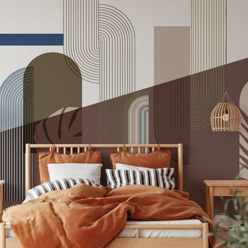 Moderne Tapete - moka - MuralConcept - Vlies / Panorama / Art-Déco-Muster