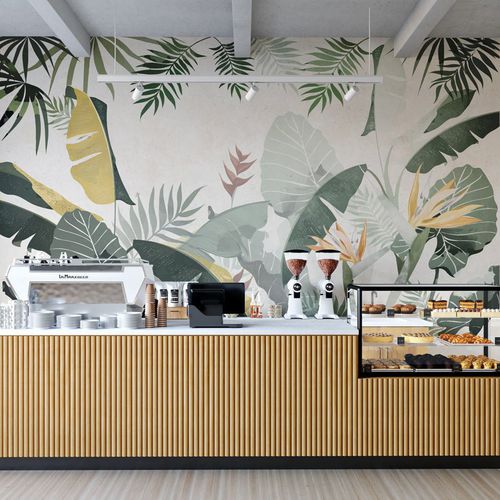 Moderne Tapete - végétal  - MuralConcept - Vlies / Panorama / grün