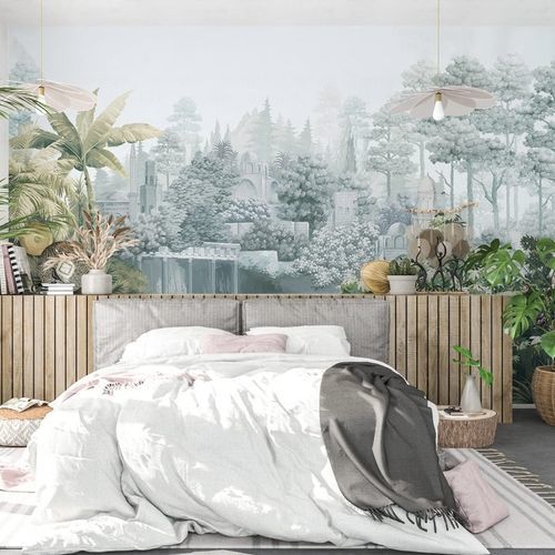 Moderne Tapete - paysage lointain gravure - MuralConcept - Vlies / Naturmotiv / Panorama