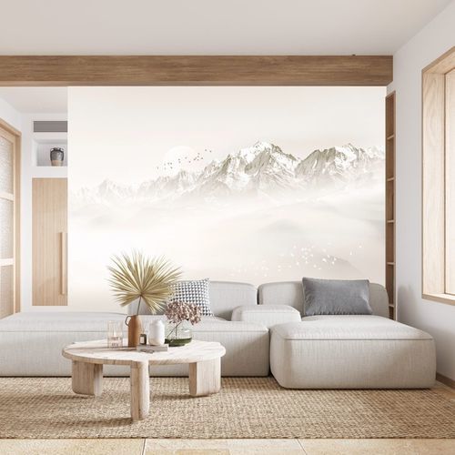Moderne Tapete - matin brumeux Mont Blanc - MuralConcept - Vlies / Panorama / bedruckt