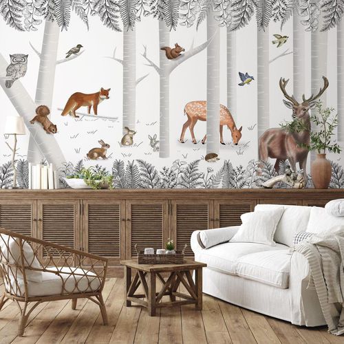 Moderne Tapete - bois enchanté - MuralConcept - Vlies / Panorama / Tiermuster