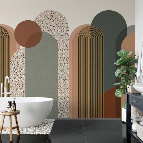 Moderne Tapete - graphique tendance - MuralConcept - Vlies / Panorama / mehrfarbig