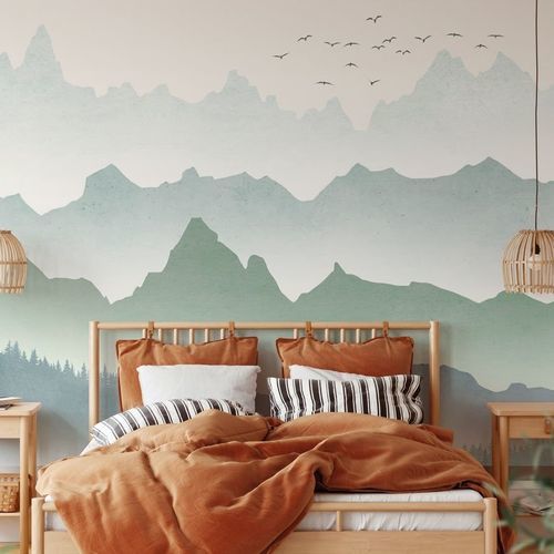 Moderne Tapete - brume matinale forêt - MuralConcept - Vlies / Naturmotiv / Panorama