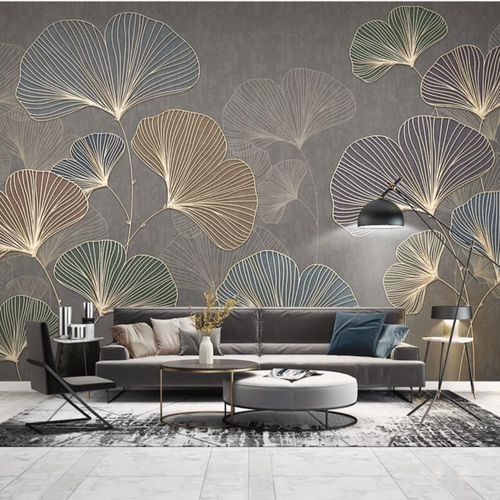 Moderne Tapete - ginkgo asie tendance - MuralConcept - Vlies / Blumenmotiv / Panorama