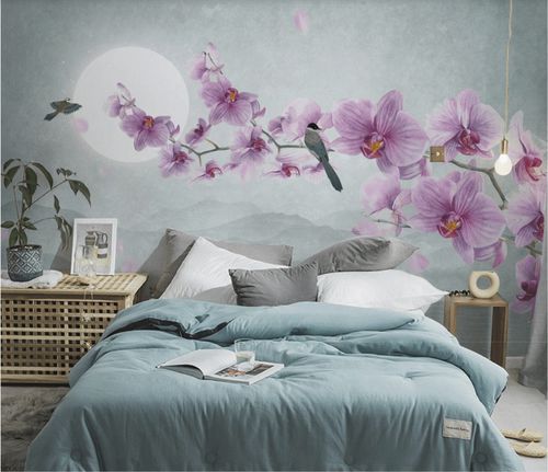 Moderne Tapete - Orchidée - MuralConcept - Vlies / Blumenmotiv / Panorama
