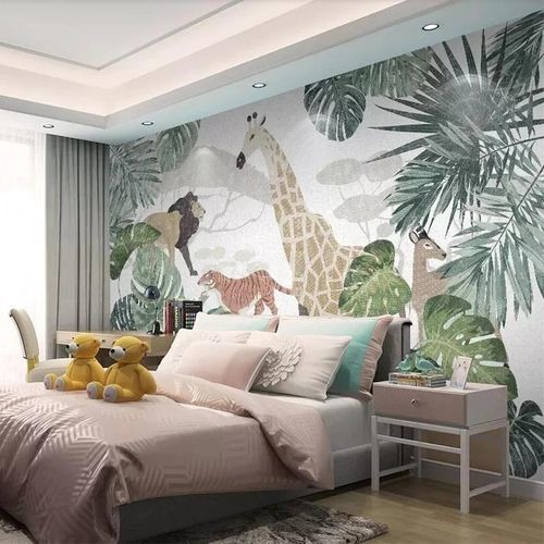Vintage-Tapete - Jungle Kid - MuralConcept - Vlies / Panorama / Tiermuster