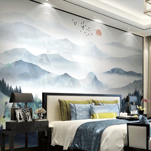 Moderne Tapete - Mountain & Scandinave - MuralConcept - Vlies / Panorama / grau