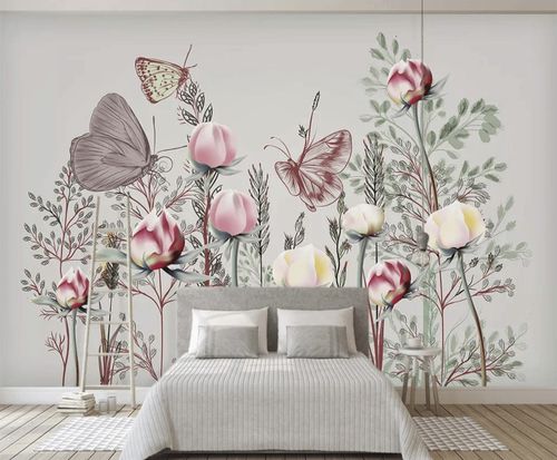 Moderne Tapete - Tulipe - MuralConcept - Vlies / Blumenmotiv / Panorama