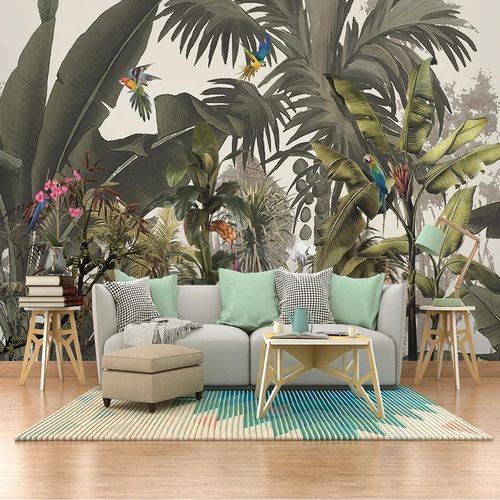 Moderne Tapete - Jungle bananier exotique - MuralConcept - Vlies / Panorama / grün