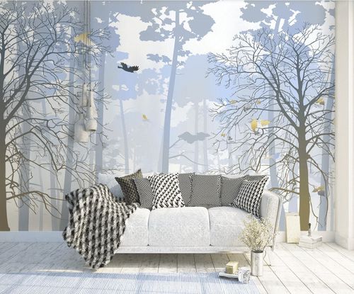 Moderne Tapete - forêt & fraîcheur de l'aube - MuralConcept - Vlies / Naturmotiv / Panorama
