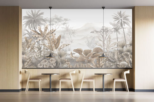 Moderne Tapete - Jungle tendance peinture - MuralConcept - Vlies / Panorama / bedruckt
