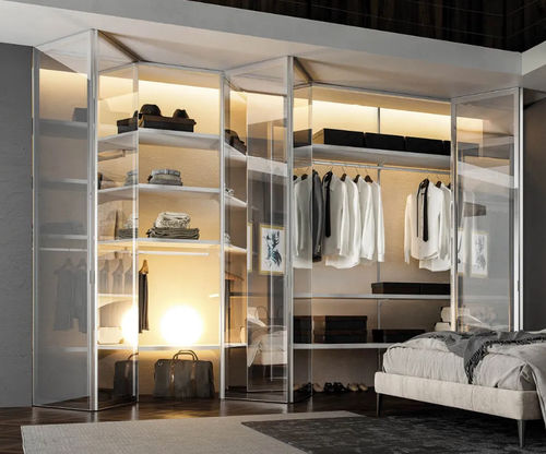 Einbaukleiderschrank - Vega  - doal - modern / Aluminium / melaminbeschichtet