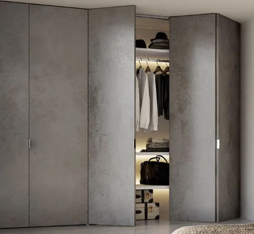 Einbaukleiderschrank - Gea  - doal - modern / aus lackiertem Aluminium / melaminbeschichtet
