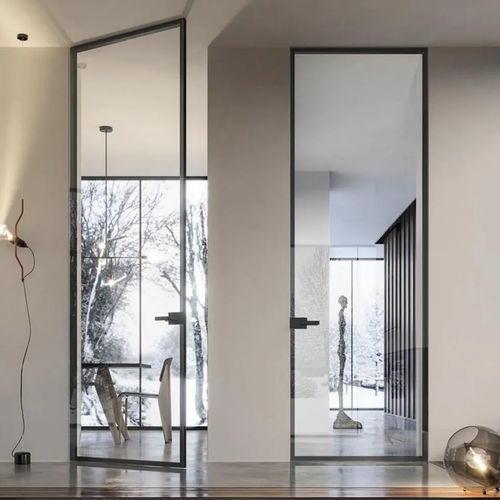 Bündige Tür - JUST - doal - für Innenbereich / Aluminium / einflügelig