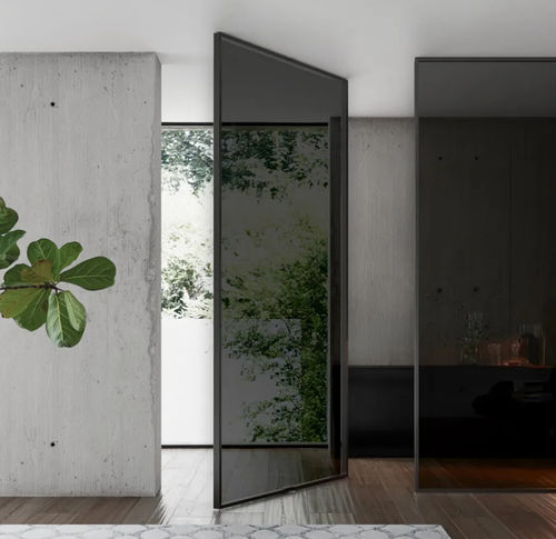 Tür für Innenbereich - GAIA - doal - Aluminium / mit zentraler Drehachse / modern