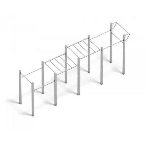 Trimm-Dich-Pfad / für Spielplätze - 4FCIRCLE® CALISTHENICS-LINE LONG - Playparc - Metall / für Außenbereich