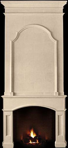 Klassische Kaminsimsverkleidung - ANAEL – OVERMANTEL - Tartaruga Design Inc - Stein / weiß
