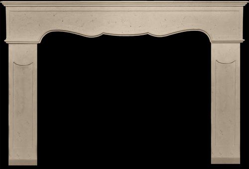 Moderne Kaminumrandung - FRENCH PROVINCIAL - Tartaruga Design Inc - Stein / weiß