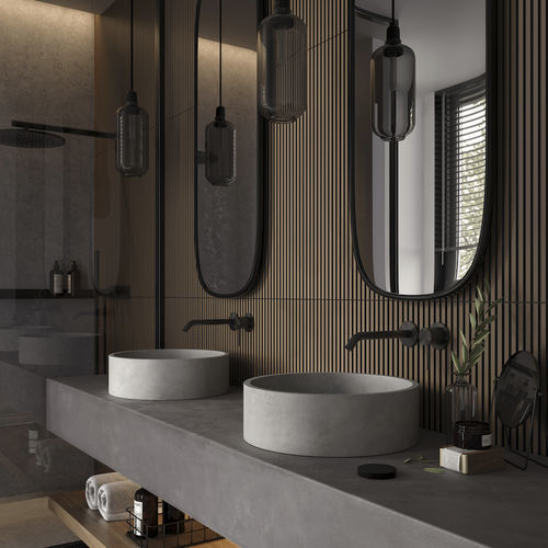 Aufsatzwaschbecken - Tartaruga Design Inc - Beton / rund / ohne Öffnung