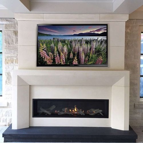 Holzkamin - Tartaruga Design Inc - bodenstehend / für Wandmontage / Einseitig