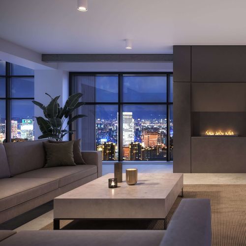 Moderner Couchtisch - Tartaruga Design Inc - Beton / Gestell aus Holz / rechteckig