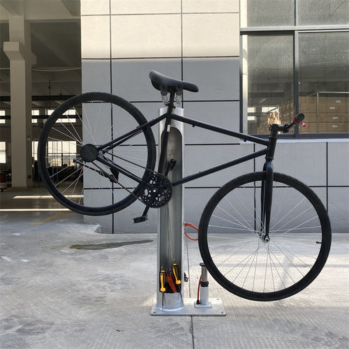 Fahrrad-Reparaturstation / Stahl - KVS-BRS-2-0H - IKAVASS - Edelstahl / mit Werkzeug / mit Luftpumpe