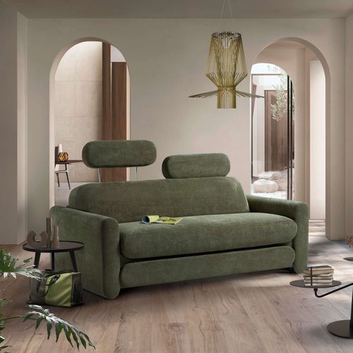 Modernes Sofa - Vintage - Vitarelax - Stoff / Leder / mit Armlehnen