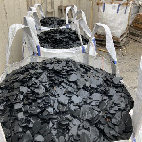 Rundkies für Terrasse - TUMBLED SLATE - Canteras el cerro s. l. - zur Bepflanzung mit Bäumen / gerollt