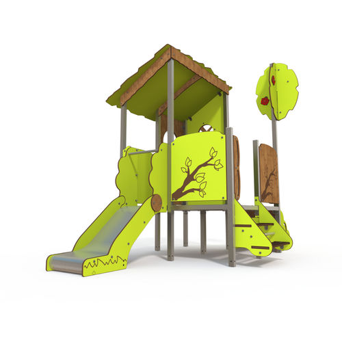 Spielplatzgerät für Kindergarten - CP 06-1001-15 - QUALI-Cité - für öffentliche Anlagen / Metall / HPL