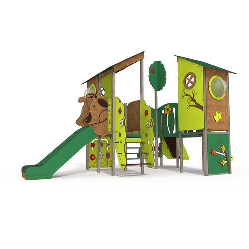 Spielplatzgerät für öffentliche Anlagen - CP 09-3001-T01 - QUALI-Cité - Metall / HPL / modular