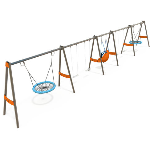 Metallschaukel - PO 757-12 - QUALI-Cité - Spielplatz / Mehrfach