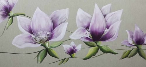 Acrylgemälde - Magnolia Saco 2 - OHORIGINAL BUSINESS SL - Kombi / handgemalt / Blumen