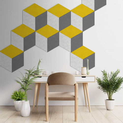 Dekor-Akustikplatte - WALLTONE® - Acustico - für Wand / Polyesterfaser / quadratisch