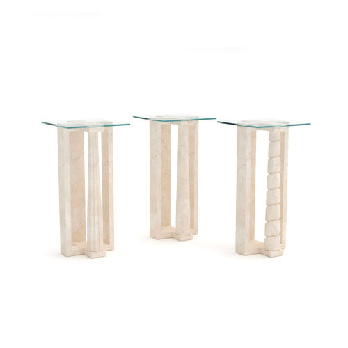 Stehtisch / Gestell aus Marmor - High Frame  - Pistore Marmi - modern / Glas / quadratisch