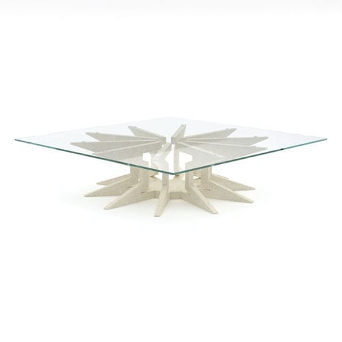 Couchtisch / Gestell aus Marmor - Sunshine - Pistore Marmi - modern / Glas / quadratisch
