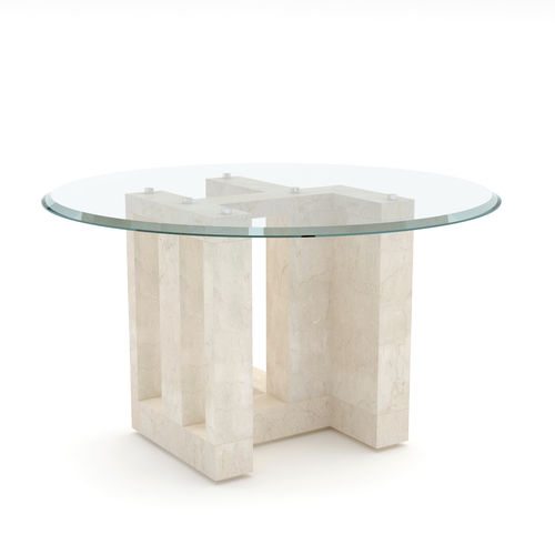Tisch / Gestell aus Marmor - Archeology 1 - Pistore Marmi - modern / Glas / rund