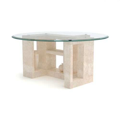 Tisch / Gestell aus Marmor - Archeology 2 - Pistore Marmi - modern / Glas / rund